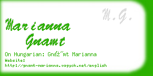 marianna gnamt business card